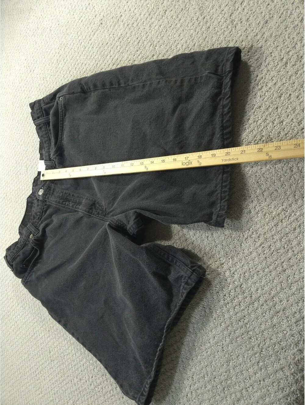 Levis 550 Shorts Mens 42 Black Denim Vintage Orange Tab Relaxed Fit 1997
